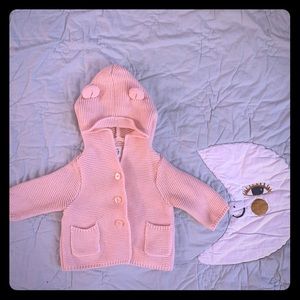 Baby Brannan Bear Sweater Pink Garter to 7lbs ears